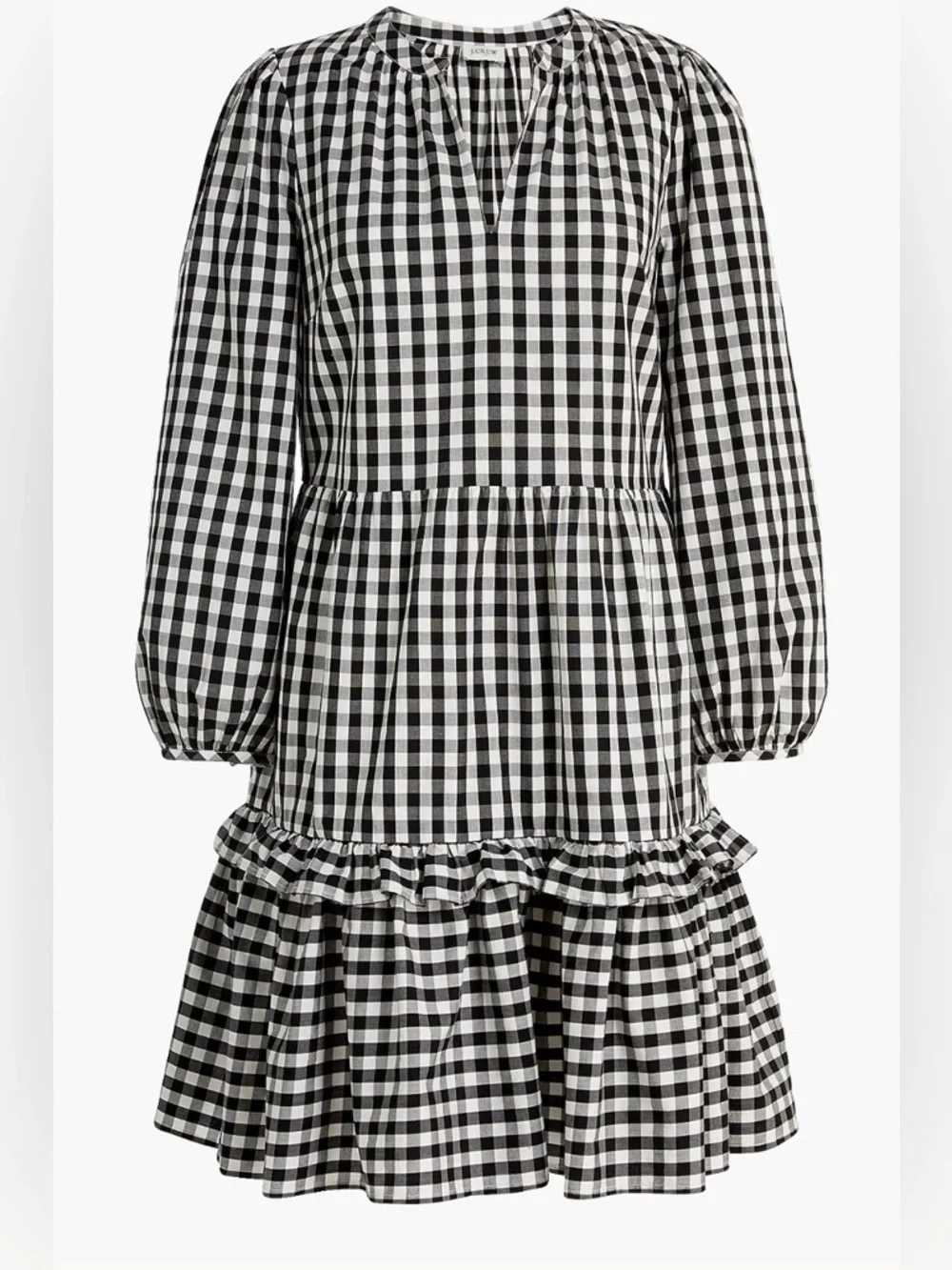 J. Crew Factory Cotton Poplin Tiered Ruffle Mini Dress Size Small - C1-093